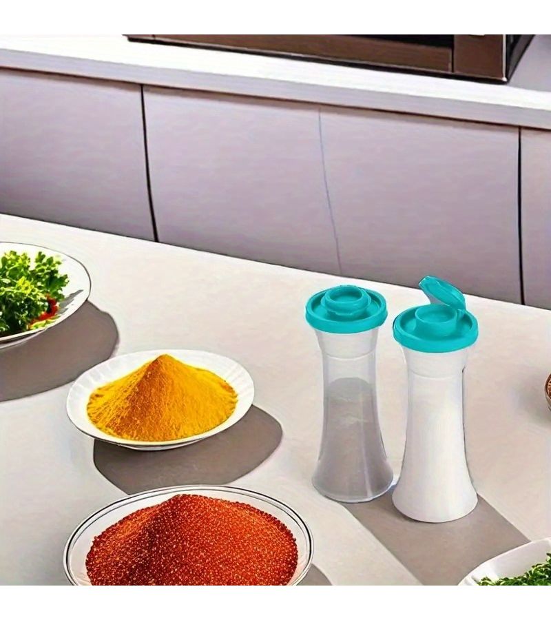 2 Black XL Salt and Pepper Shakers Airtight Clear Plastic Spice Dispensers with Red Lids for Outdoor Cooking - Image 5