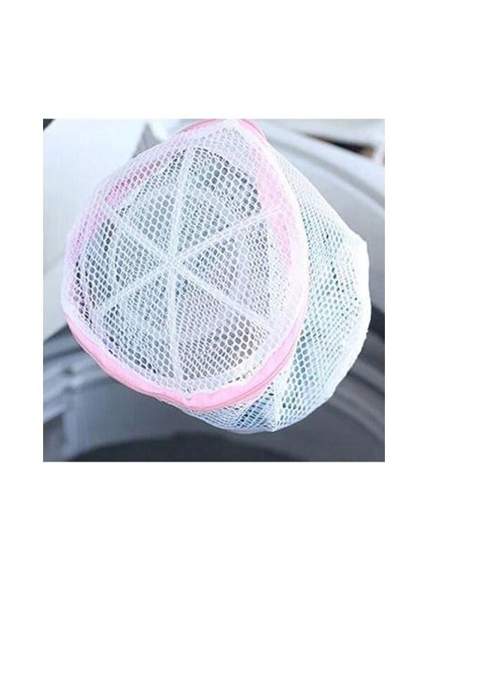 Marrkhor Laundry Mesh Net Pouch Bag White/Pink - Image 1