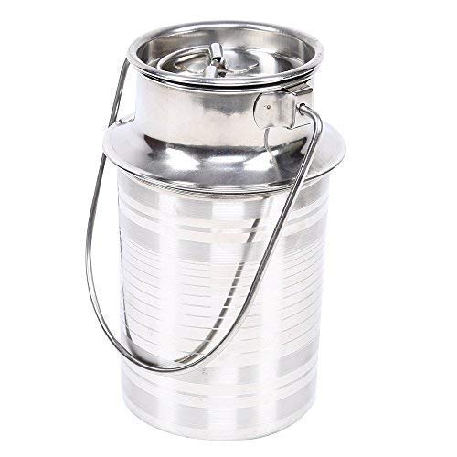 New Trend Stainless Steel Milk Oil Ghee Storage Container with Lid and Handle (10 Litre) (Heavy Weight Steel) - Image 1