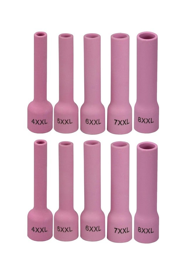 RIVERWELD TIG Alumina Nozzle Ceramic Cups 8XXL# 1/2" 53N61S, 7XXL# 7/16" 53N61, 6XXL# 3/8" 53N60, 5XXL# 5/16" 53N59, 4XXL# 1/4" 53N58 for SR WP 9 17 18 20 25 26 TIG Welding Torch 10pcs - Image 1