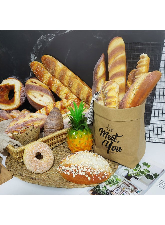 Simulation Bread Model Decoration Shooting PU Material Toy Model Kitchen Food Window Decoration Store Display-Color:Large Caterpillar With Crumbs  - Image 3