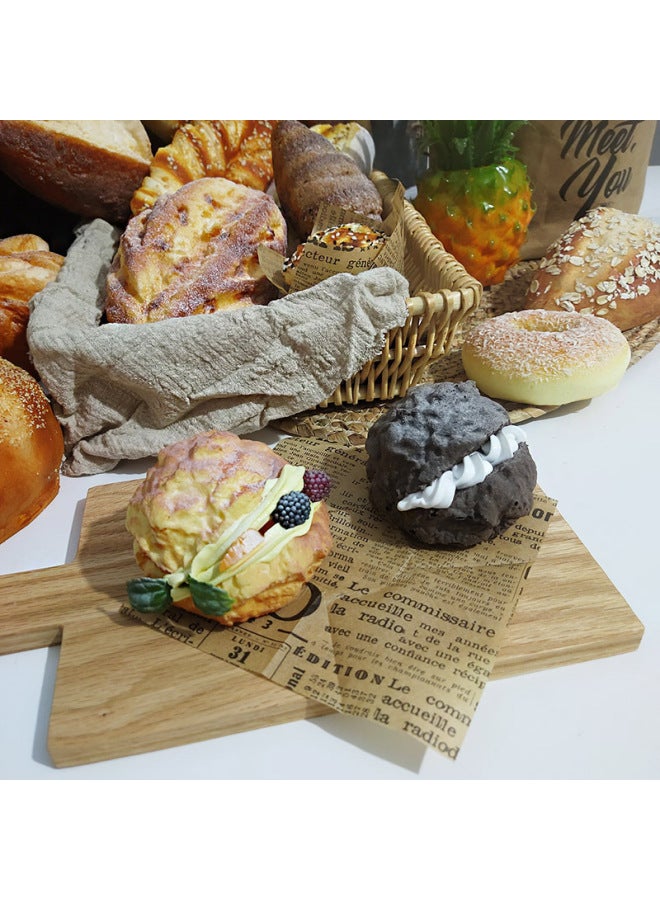 Simulation Bread Model Decoration Shooting PU Material Toy Model Kitchen Food Window Decoration Store Display-Color:Large Caterpillar With Crumbs  - Image 4