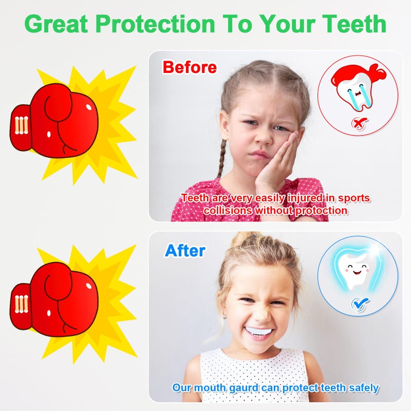 MENOLY 5 Packs Kids Mouth Guard - BPA Free Toddler Mouth Guard for Boys Girls with Portable Case, Mouth Guard Football for Boxing, Basketball, Lacrosse, MMA, Hockey, Wrestling, Soccer - Image 4