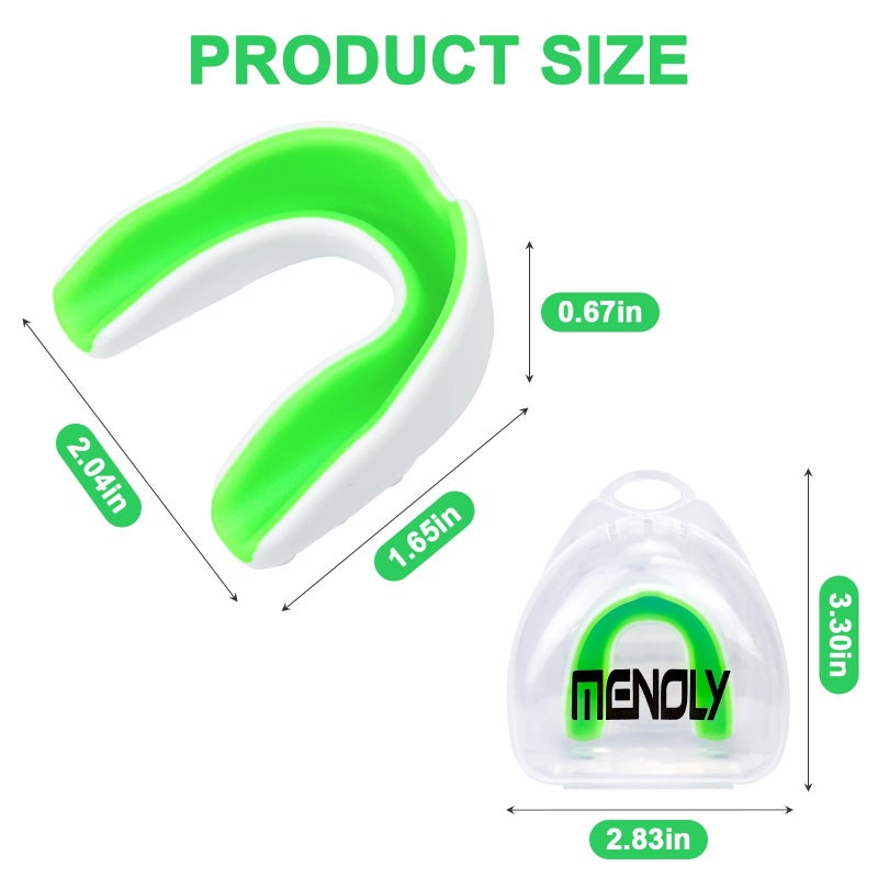 MENOLY 5 Packs Kids Mouth Guard - BPA Free Toddler Mouth Guard for Boys Girls with Portable Case, Mouth Guard Football for Boxing, Basketball, Lacrosse, MMA, Hockey, Wrestling, Soccer - Image 5