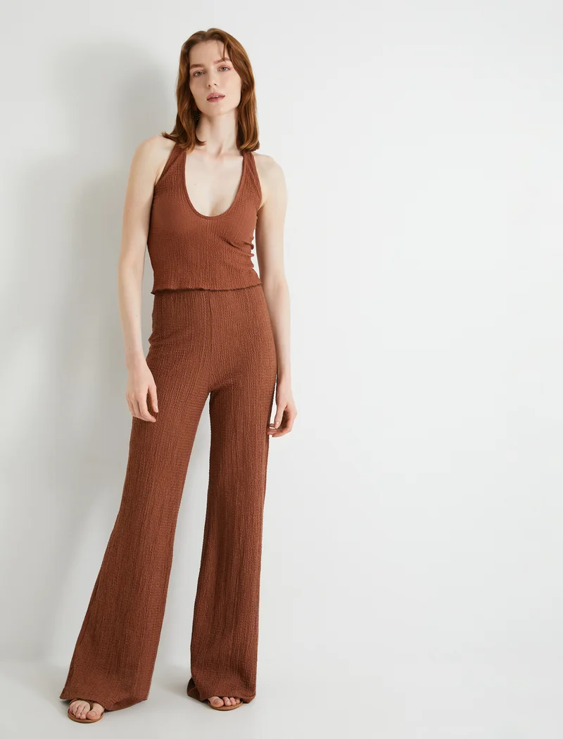 كوتون Straight Leg Trousers