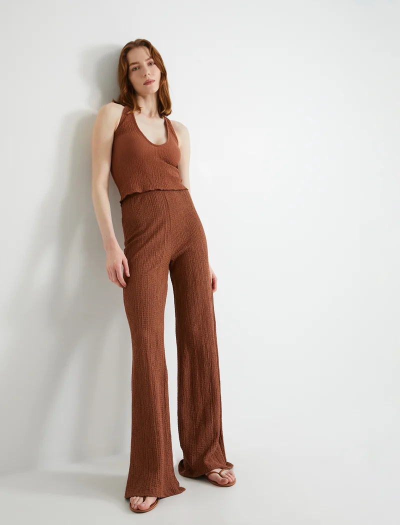 كوتون Straight Leg Trousers
