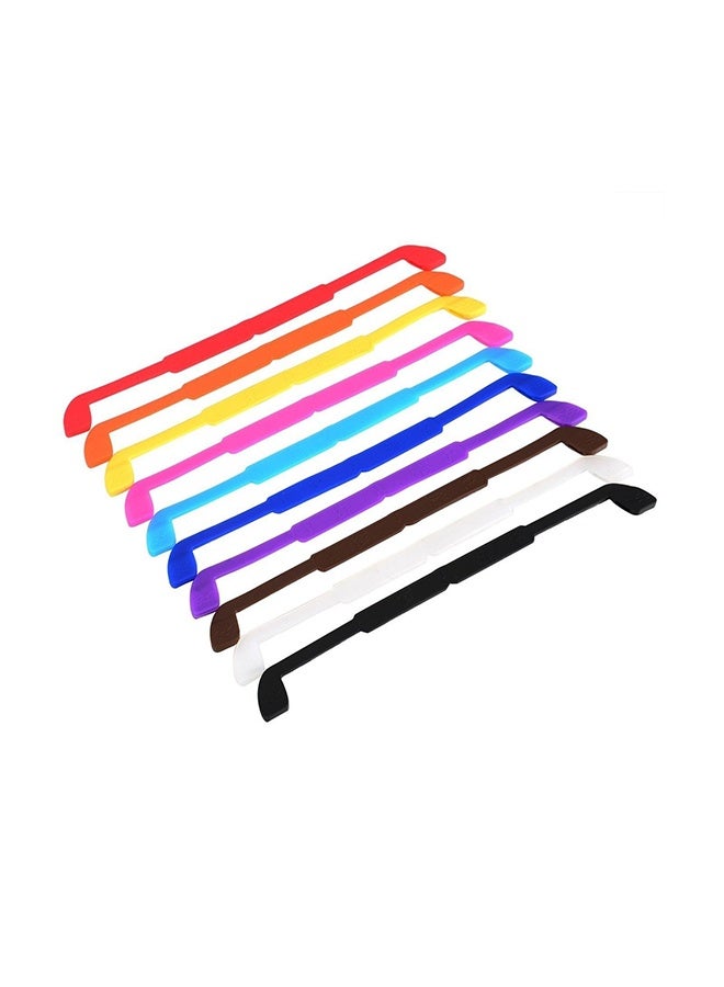 ليمون ٨ قطع من أحزمة النظارات، نظارات سيليكون للأطفال مع أحزمة نظارات شمسية ملونة و١٦ خطاف أذن مانع للانزلاق، نظارات رياضية مع حامل نظارات مرن ناعم، مناسبة للبالغين والأطفال. - Image 5