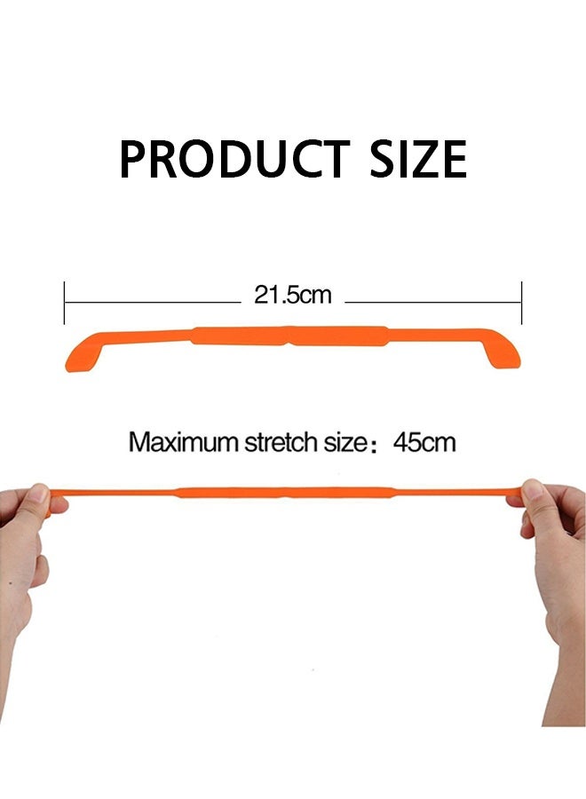 ليمون ٨ قطع من أحزمة النظارات، نظارات سيليكون للأطفال مع أحزمة نظارات شمسية ملونة و١٦ خطاف أذن مانع للانزلاق، نظارات رياضية مع حامل نظارات مرن ناعم، مناسبة للبالغين والأطفال. - Image 2