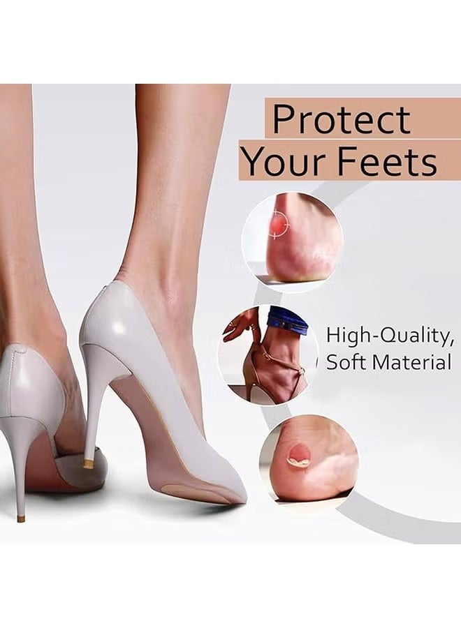 Ba Love 7 Pairs Heel Cushion Pad Shoe Grips Liner Insert for Shoes, Heel Inserts Heel Grips Liners, High Heel Cushion Pads, Shoe Insoles for Women, Adjustable Toe Filler Inserts Front Insoles, Anti Wear and Foot Protection Sponge with High Heels Preventing Slipping and Rubbing (Black & Beige) - Image 4