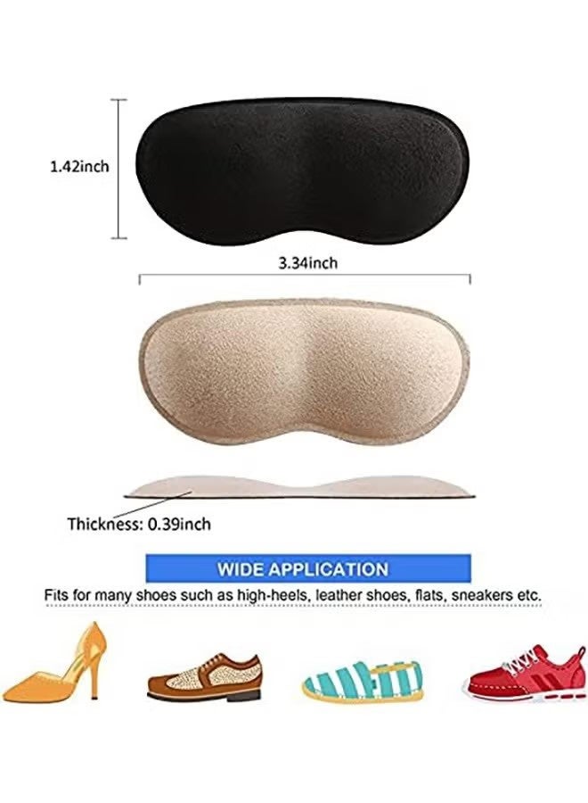 Ba Love 7 Pairs Heel Cushion Pad Shoe Grips Liner Insert for Shoes, Heel Inserts Heel Grips Liners, High Heel Cushion Pads, Shoe Insoles for Women, Adjustable Toe Filler Inserts Front Insoles, Anti Wear and Foot Protection Sponge with High Heels Preventing Slipping and Rubbing (Black & Beige) - Image 5