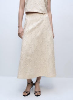 MANGO Textured Flared Skirt  - Image 1
