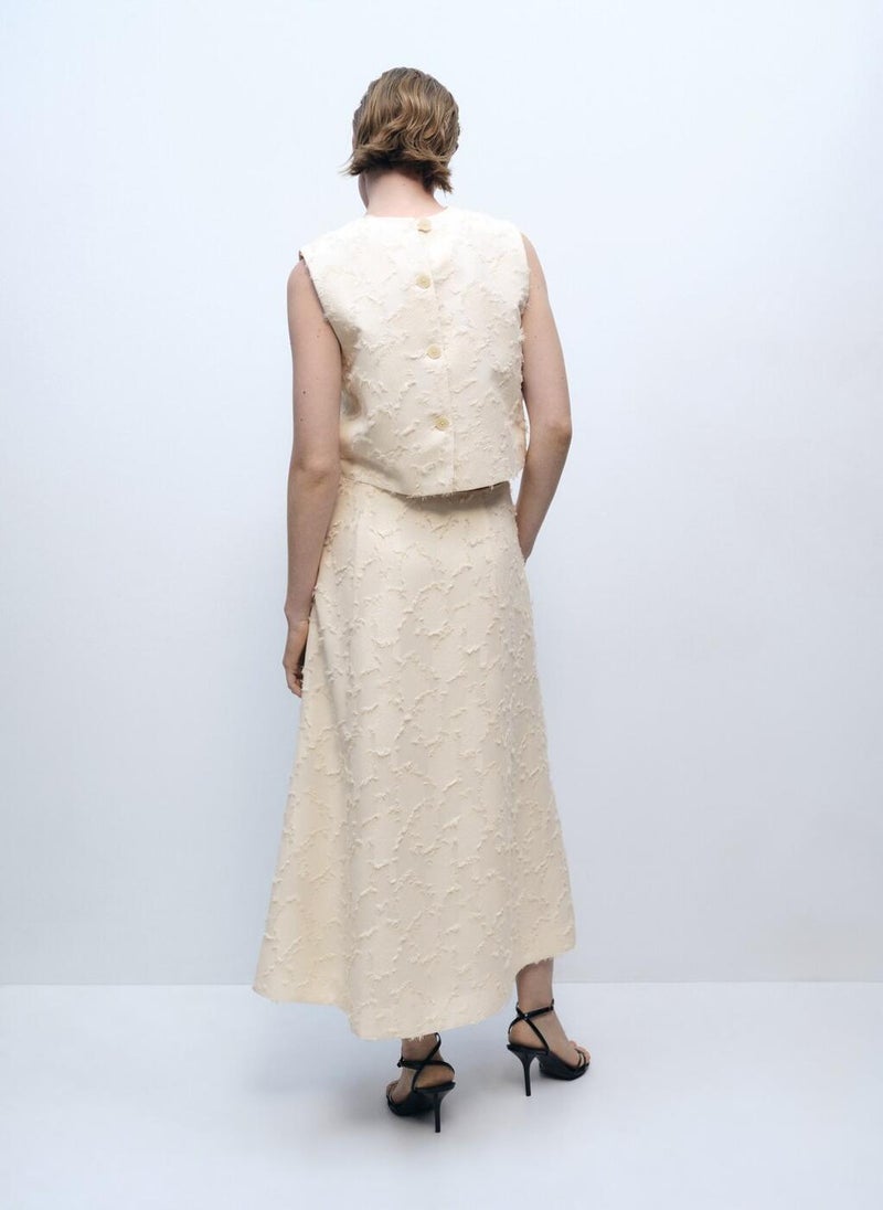 MANGO Textured Flared Skirt  - Image 2