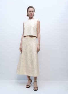 MANGO Textured Flared Skirt  - Image 5