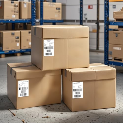 FINDAT Thermal Shipping Labels 4"x 6" Fanfold Green Vinyl Stickers Self-Adhesive Perforated Line Waterproof Direct Printing Label Paper for UPS Address Mailing Package 250 PCS - Image 5