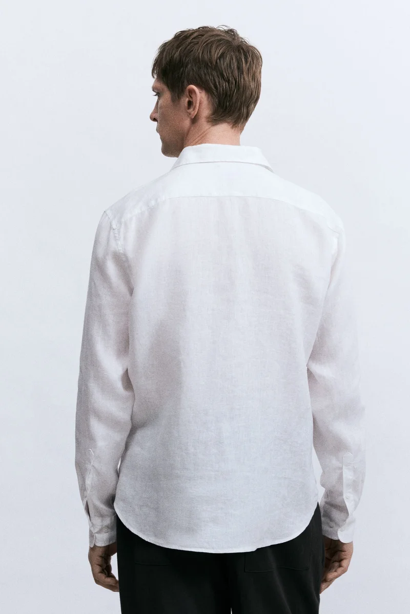 اتش اند ام Slim Fit Linen shirt