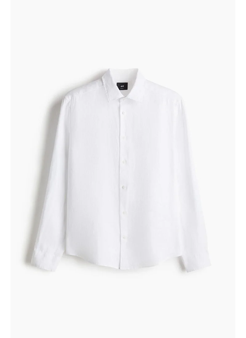اتش اند ام Slim Fit Linen shirt