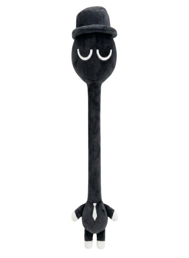 TechMax Solution Dapper Suit Long Neck Plush Black Fedora Hat Gentleman Figure - Image 1