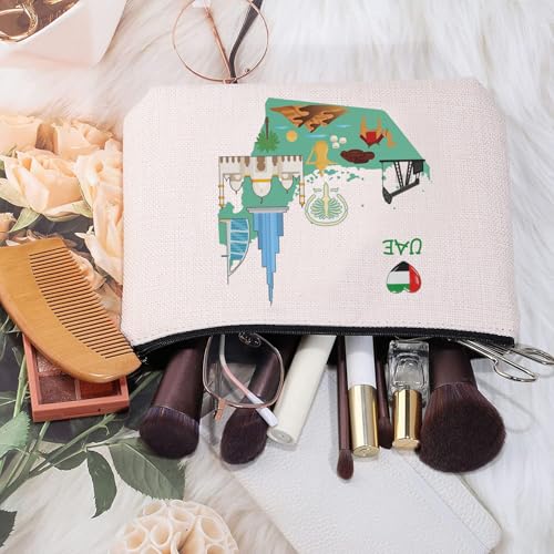 MEIKIUP UAE Souvenir Gift Dubai United Arab Emirates Travel Makeup Bag Dubai United Arab Emirates Gift for Women (UAE bag) - Image 3