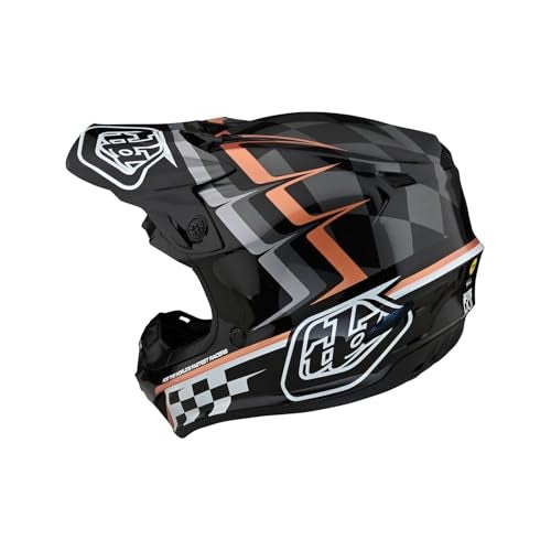 Troy Lee Designs Troy Lee SE4 Polyacrylite Adult Motocross Off-Road Dirt Bike Helmet with MIPS, Warped, Black / Copper, Large - Image 2