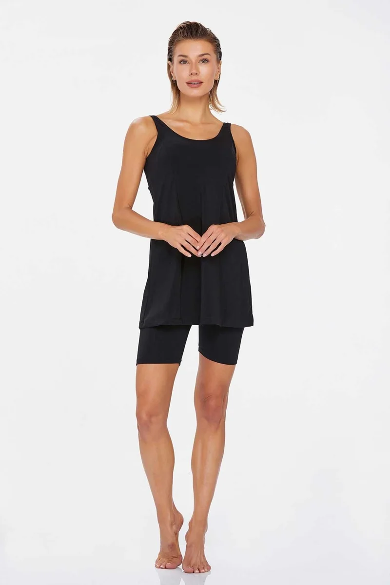 REMSA Semi Covered Swimsuit with Shorts Kylo 3855 Black