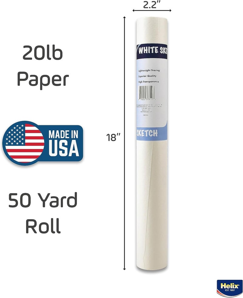 Maped لفافة ورق تتبع ورسم هليكس البيضاء - شفافية عالية، 18 بوصة × 50 ياردة - Image 4