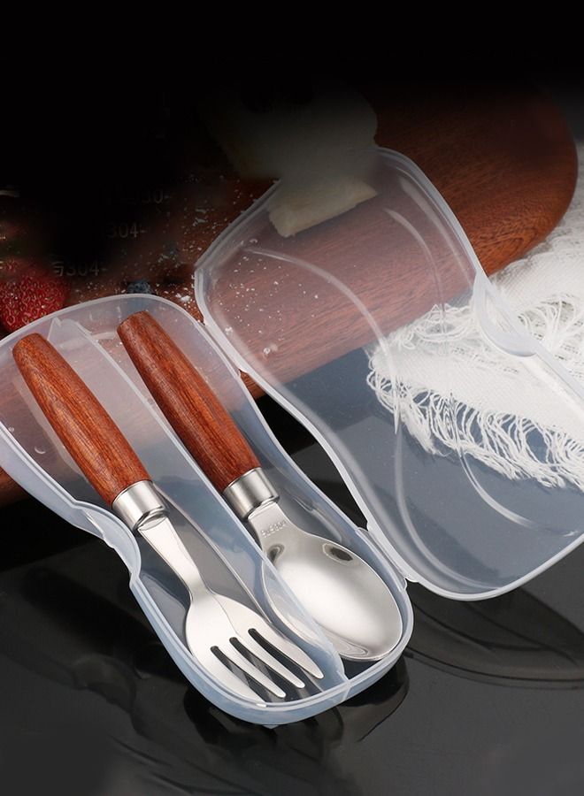 جيرنرال ملعقة وشوكة خشبية مجموعة - Image 2