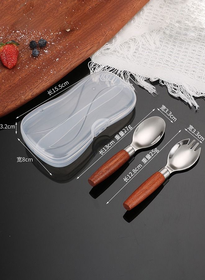 جيرنرال ملعقة وشوكة خشبية مجموعة - Image 3