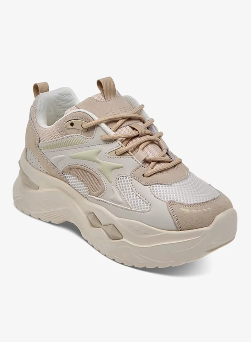 سيليست سنيكرز نسائي بأربطة وتفاصيل متباينة