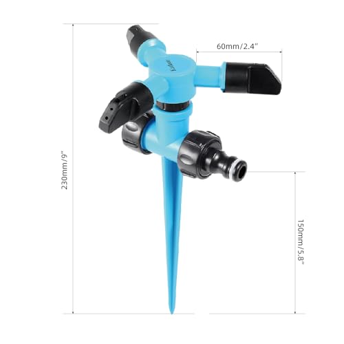 Kadaon Garden Sprinkler, 360 Degree Rotating Lawn Sprinkler Large Area Coverage - Adjustable, Weighted Gardening Watering System - Image 3