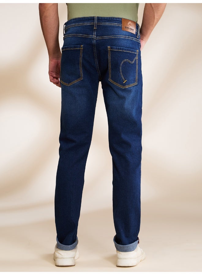 Being Human جينز ضيق للرجال بلون داكن - Image 3