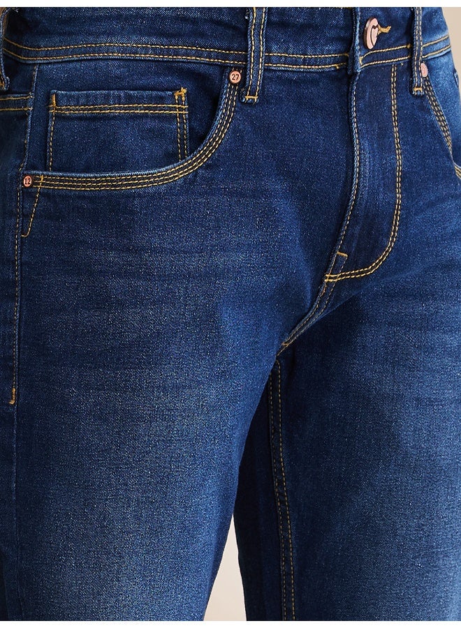 Being Human جينز ضيق للرجال بلون داكن - Image 5