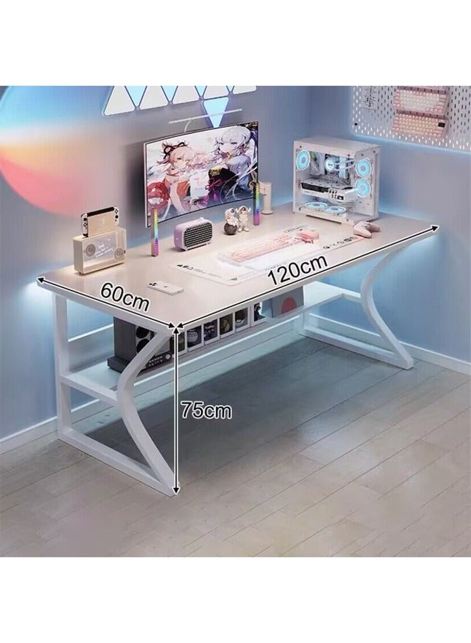 keke Modern RGB Gaming & Workstation Desk Setup with Minimalist Aesthetic - Image 1
