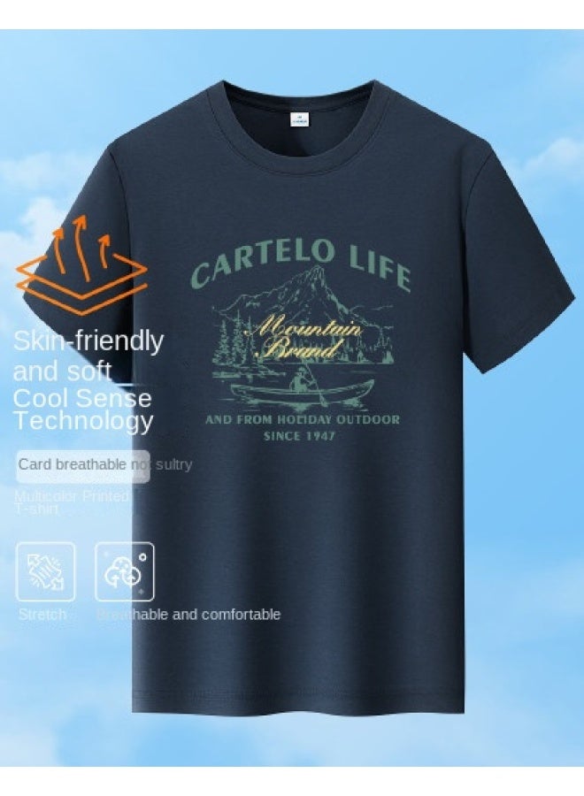 CARTELO Solona & Cool And Breathable】summer Casual Printed Men's Short Sleeve T-shirt For Outdoor Sports Men's T-shirt - Image 1