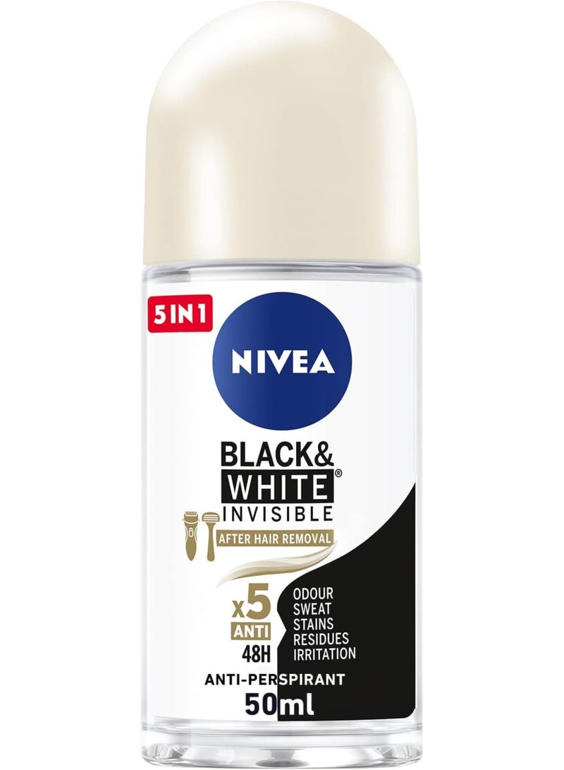 Nivea Nivea Antiperspirant For Women Roll On Invisible After Hair Removal 50 ML - Image 1