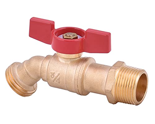 LD Valve - Male Hose Bibb 3/4-in MIP X 3/4 Inch MHT For Garden Watering,1/4 Turn Shut Off Hose Bib with T-Handle (10-Pack) - Image 3
