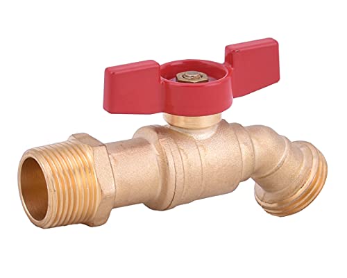 LD Valve - Male Hose Bibb 3/4-in MIP X 3/4 Inch MHT For Garden Watering,1/4 Turn Shut Off Hose Bib with T-Handle (10-Pack) - Image 4