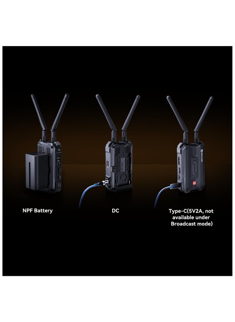 Hollyland - Hollyland Pyro H Wireless HDMI Video Transmission System, Dual-Band 4K30/1080p60 1300ft Los Range 60ms Latency, Up to 4 Receiver, Smart Channel Scan, UVC Live Stream (1TX+1RX) - Image 1