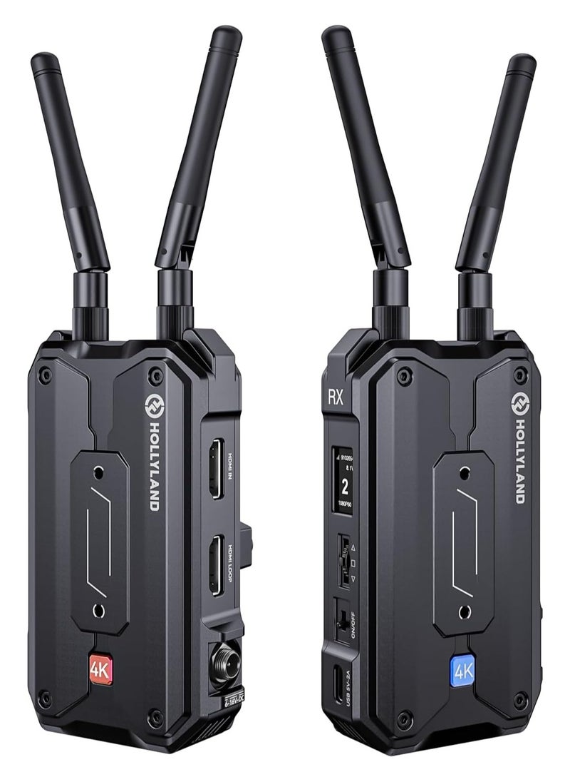 Hollyland - Hollyland Pyro H Wireless HDMI Video Transmission System, Dual-Band 4K30/1080p60 1300ft Los Range 60ms Latency, Up to 4 Receiver, Smart Channel Scan, UVC Live Stream (1TX+1RX) - Image 1