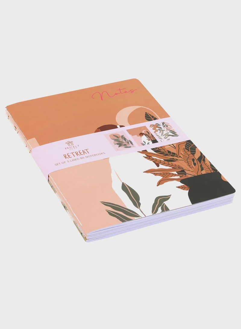 Prickly Pear Set Of 3 B5 Boho Retreat Notebooks
