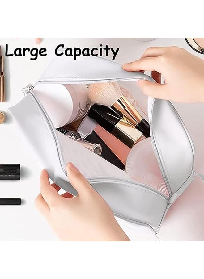 Generic Makeup And Toiletry Cosmetic Travel Bag Set 3 Pieces,Travel Essentials for Women,Waterproof Clear Cosmetic Bag for Cosmetic,Toiletries And Accessories (White)  - Image 4