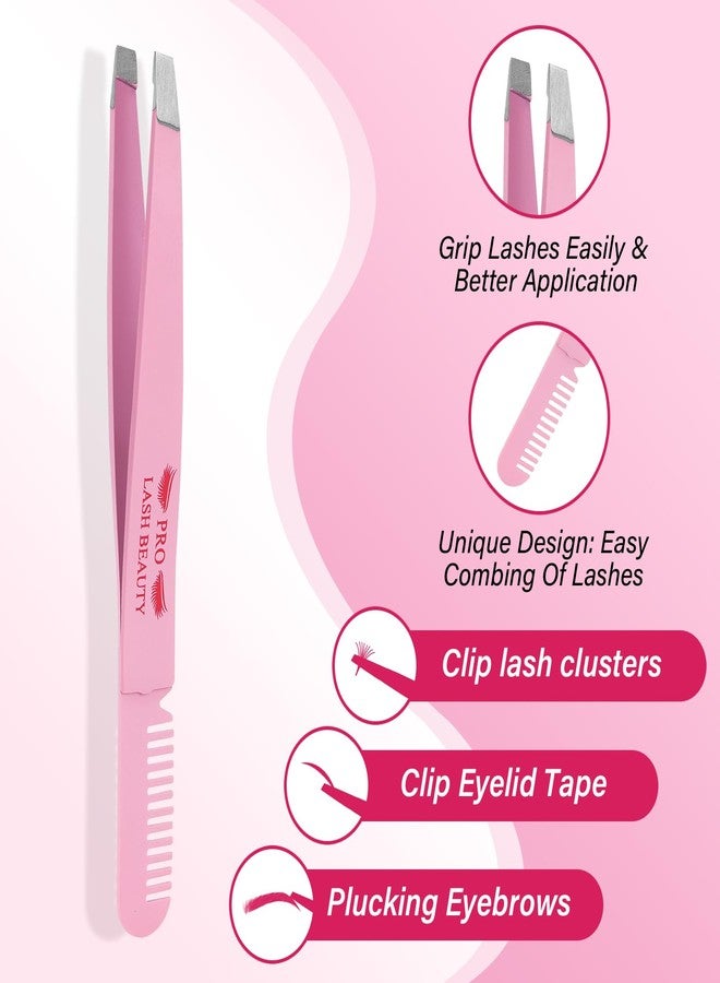PRO LASHBEAUTY Lash Applicator Tool DIY Eyelash Extension Tweezers Kit Eyelash Applicator Tool (3 pcs) - Image 4