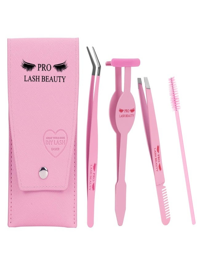 PRO LASHBEAUTY Lash Applicator Tool DIY Eyelash Extension Tweezers Kit Eyelash Applicator Tool (3 pcs) - Image 1
