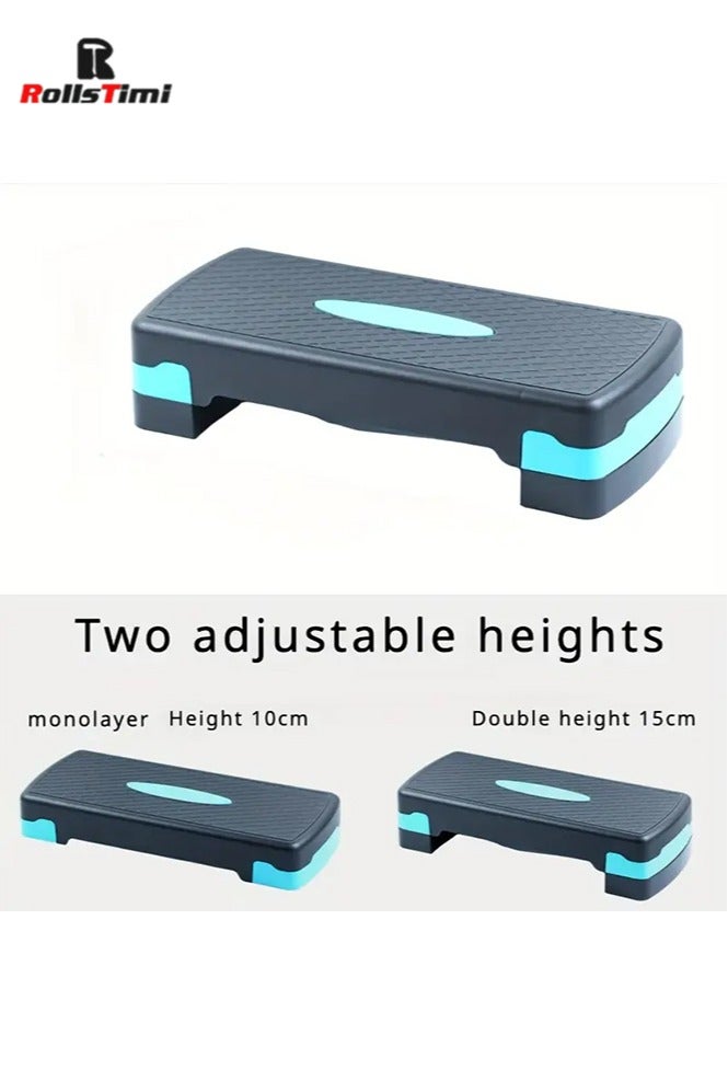RollsTimi  Aerobic Step Board Exercise Stepper Adjustable Step Board Cardio Yoga Home Gym Workout Platform Non Slip,Black Blue - Image 4