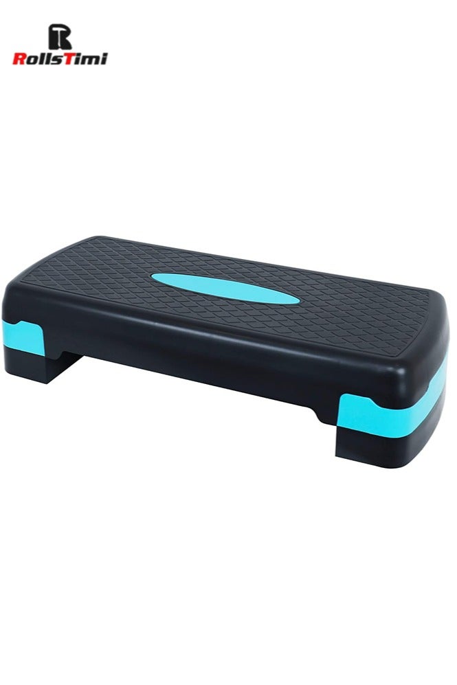 RollsTimi  Aerobic Step Board Exercise Stepper Adjustable Step Board Cardio Yoga Home Gym Workout Platform Non Slip,Black Blue - Image 5