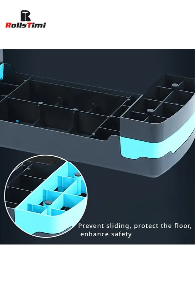 RollsTimi  Aerobic Step Board Exercise Stepper Adjustable Step Board Cardio Yoga Home Gym Workout Platform Non Slip,Black Blue - Image 2