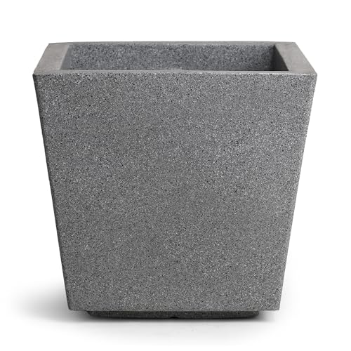 BonKaso 10 Inch Planter Pot (25x25x22 cm) | Light Grey, Tall & Lightweight Polymer Flower Pot | Durable Gamla for Indoor & Outdoor Plants – Home, Office, Garden, Balcony - Image 1