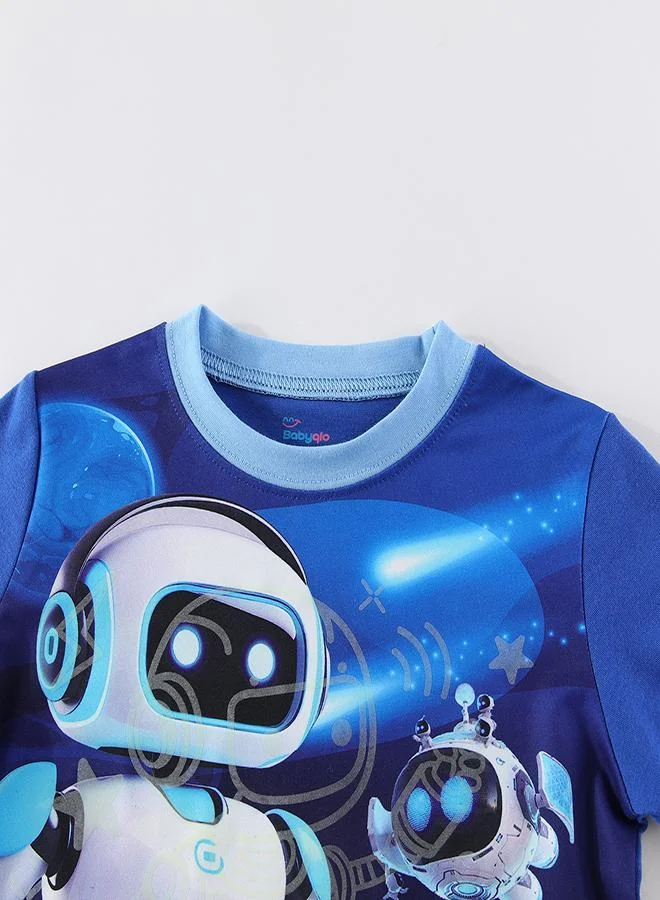 babyqlo Robot Heroes in Outer Space Pajama Set