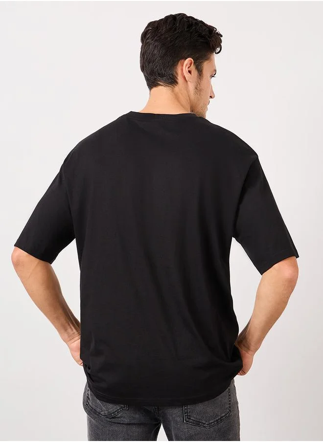 ستايلي Minimal Graphic Oversized Pure Cotton T-Shirt