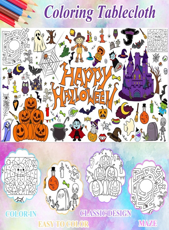 Yuronam Halloween Giant Coloring Poster 30 x 72 Inches Large Coloring Halloween Activity Drawing Paper for Kids School Home Party Supplies Decoration - Image 3