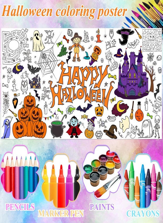Yuronam Halloween Giant Coloring Poster 30 x 72 Inches Large Coloring Halloween Activity Drawing Paper for Kids School Home Party Supplies Decoration - Image 5